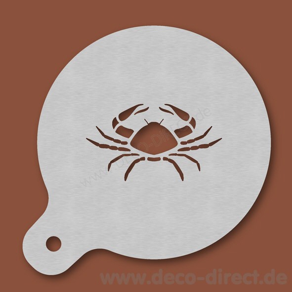 Cappuccino-Schablone Krebs Edelstahl