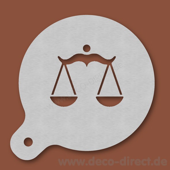 Cappuccino-Schablone Waage Edelstahl