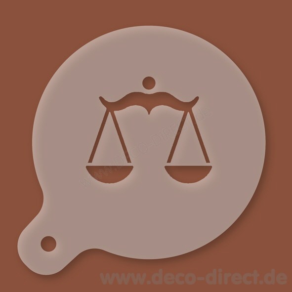 Cappuccino-Schablone Waage Kunststoff