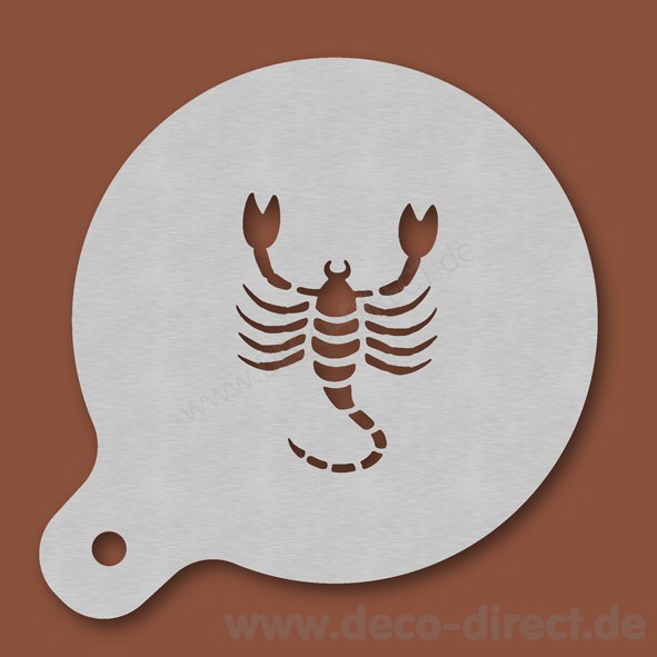Cappuccino-Schablone Skorpion Edelstahl