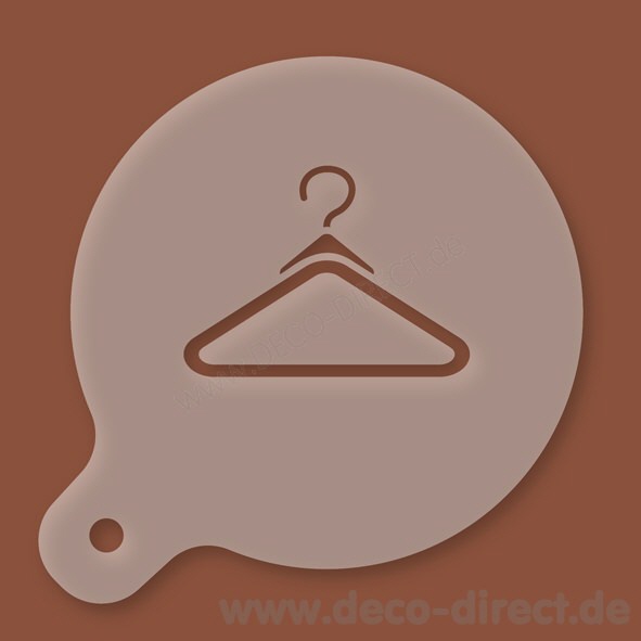 Cappuccino-Schablone Kleiderb&uuml;gel Kunststoff