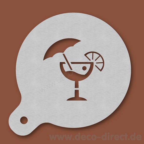 Cappuccino-Schablone Cocktail Edelstahl