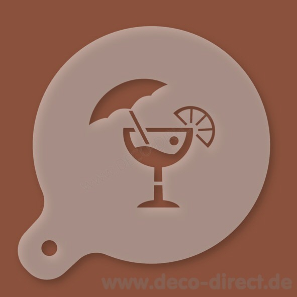 Cappuccino-Schablone Cocktail Kunststoff