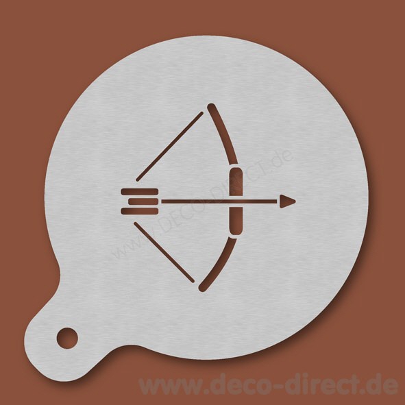 Cappuccino-Schablone Bogenschie&szlig;en Edelstahl