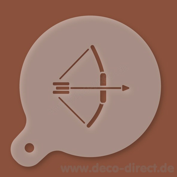 Cappuccino-Schablone Bogenschie&szlig;en Kunststoff