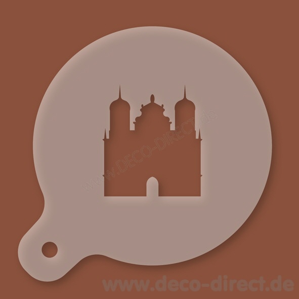 Cappuccino-Schablone Augsburg Rathaus Kunststoff
