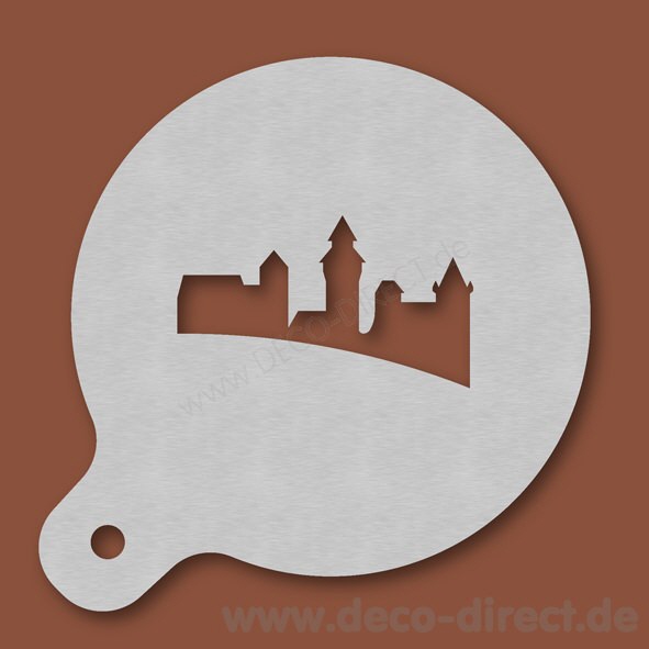 Cappuccino-Schablone N&uuml;rnberg Edelstahl