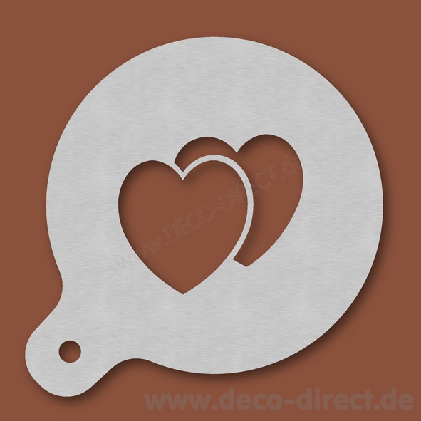Cappuccino-Schablone Doppelherz