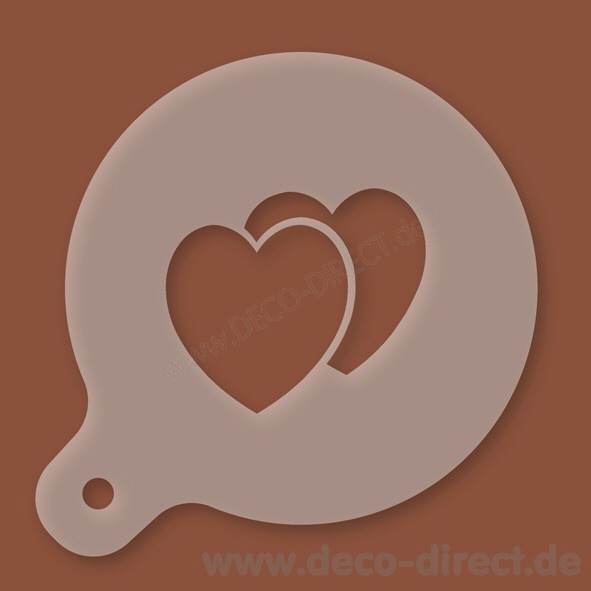 Cappuccino-Schablone Doppelherz Kunststoff