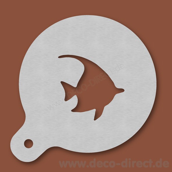 Cappuccino-Schablone Fisch Edelstahl