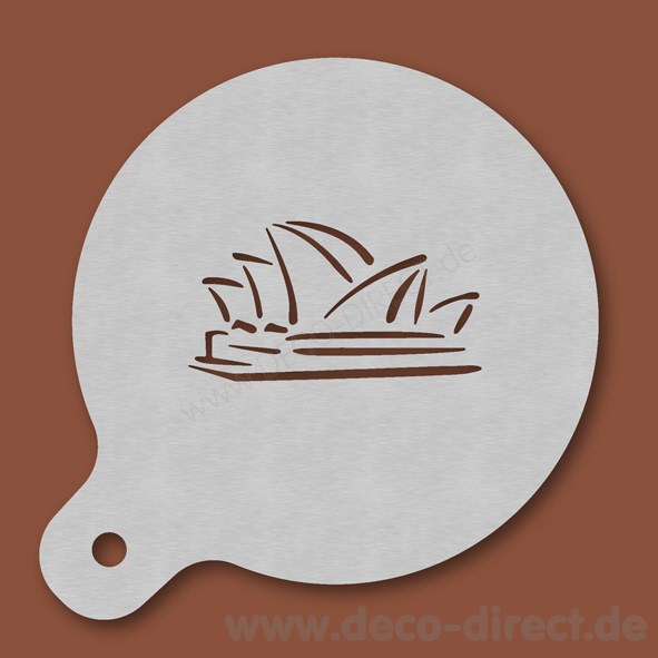 Cappuccino-Schablone Oper Sydney Edelstahl