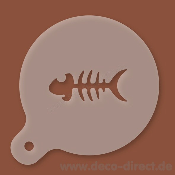 Cappuccino-Schablone Fischgr&auml;te Kunststoff