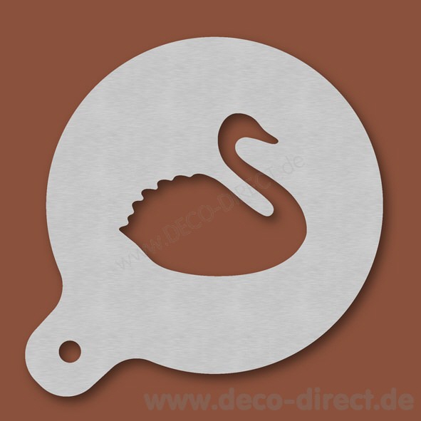 Cappuccino-Schablone Schwan 2 Edelstahl