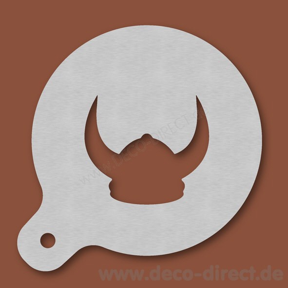 Cappuccino-Schablone Wikingerhelm Edelstahl