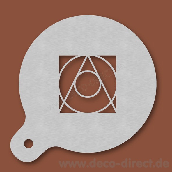Cappuccino-Schablone Architekt Edelstahl