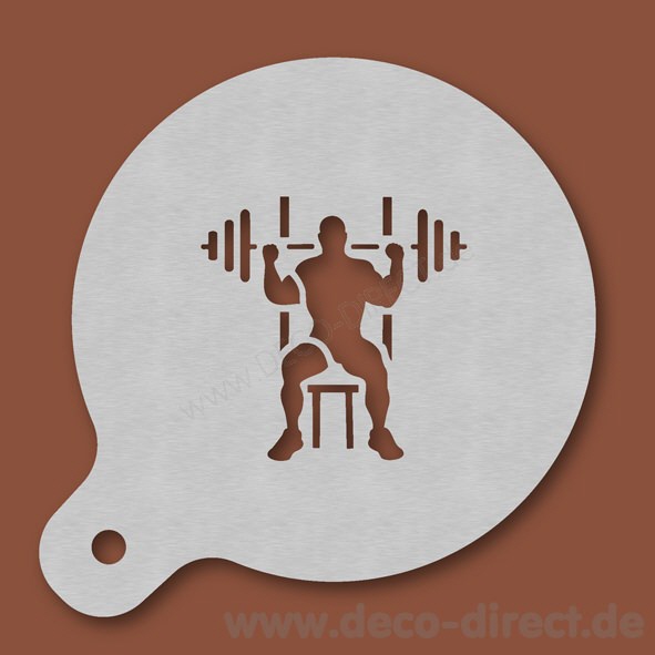 Cappuccino-Schablone Bodybuilder Edelstahl