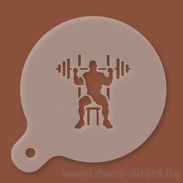 Cappuccino-Schablone Bodybuilder Kunststoff