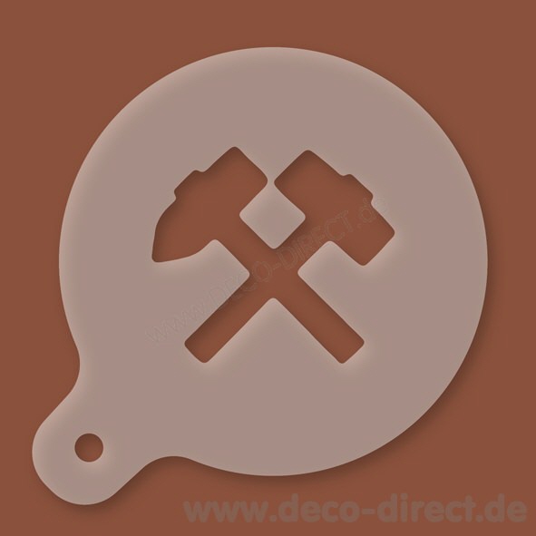 Cappuccino-Schablone Bergbau Kunststoff