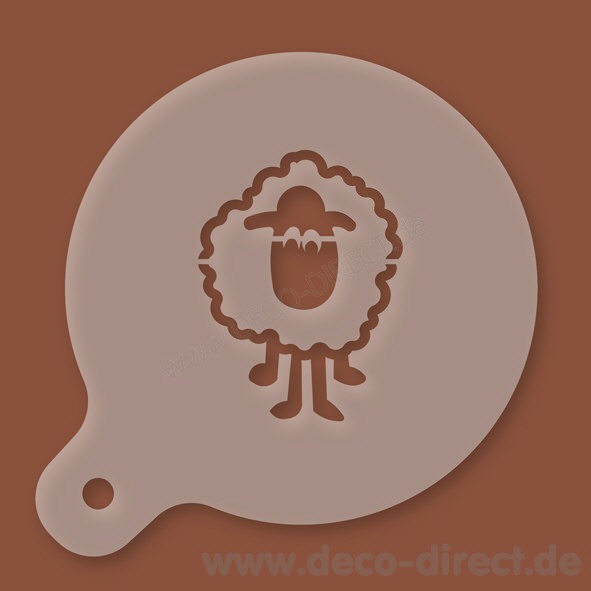 Cappuccino-Schablone Schaf Kunststoff