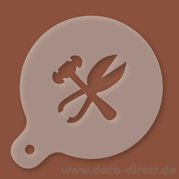 Cappuccino-Schablone Installateur Kunststoff