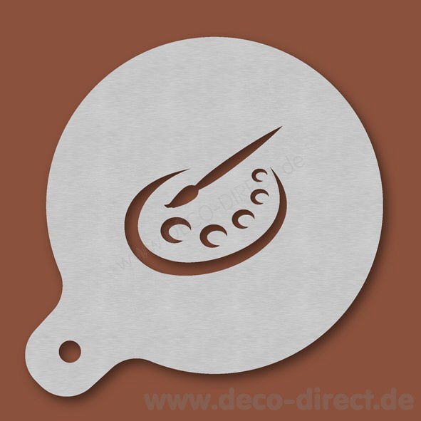 Cappuccino-Schablone K&uuml;nstler Edelstahl