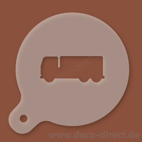 Cappuccino-Schablone Trucker Kunststoff