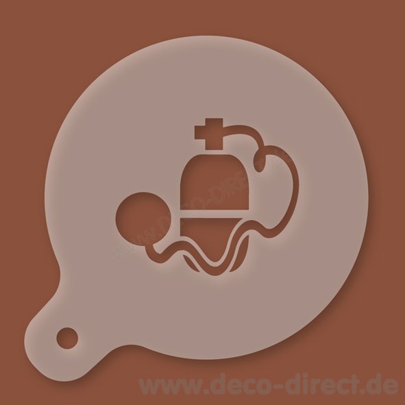 Cappuccino-Schablone Parfum Kunststoff