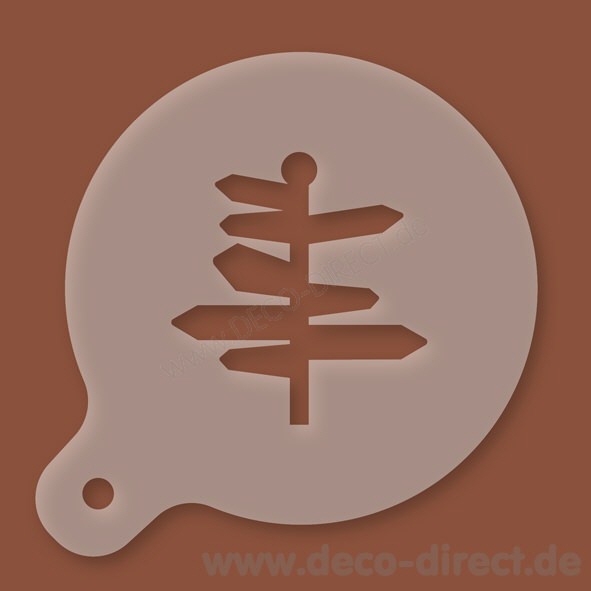 Cappuccino-Schablone Schilder Kunststoff