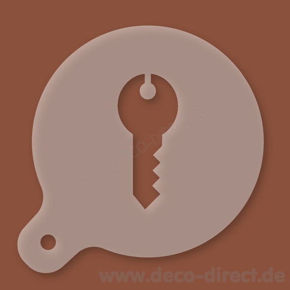 Cappuccino-Schablone Schl&uuml;ssel Kunststoff