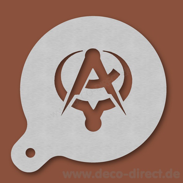 Cappuccino-Schablone Steinmetz Edelstahl