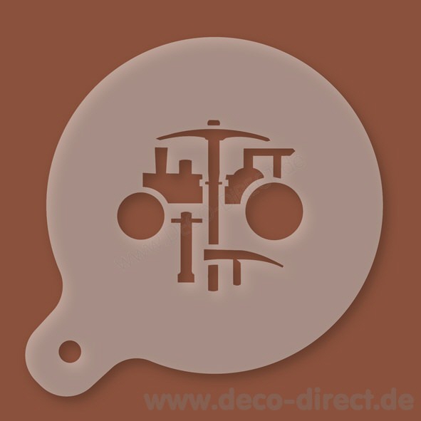 Cappuccino-Schablone Strassenbau Kunststoff