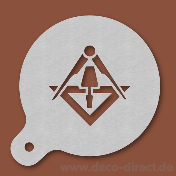 Cappuccino-Schablone Stukkateur Edelstahl