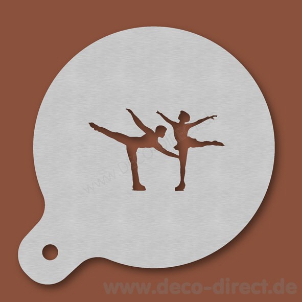 Cappuccino-Schablone Eisl&auml;ufer Edelstahl