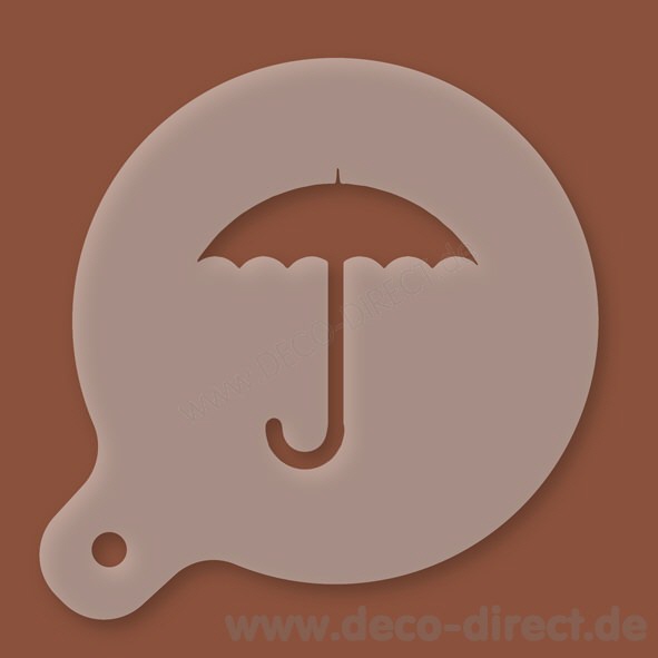 Cappuccino-Schablone Schirm Kunststoff
