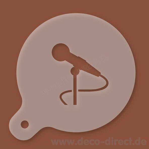 Cappuccino-Schablone Mikrofon Kunststoff
