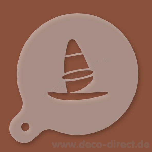 Cappuccino-Schablone Surfbrett Kunststoff