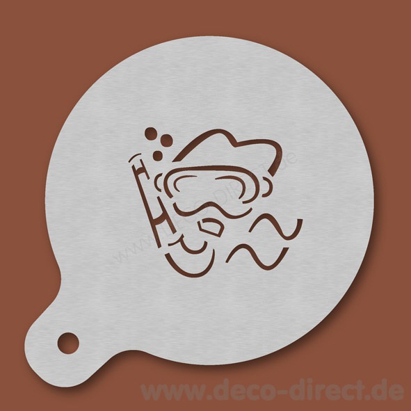 Cappuccino-Schablone Taucher Edelstahl