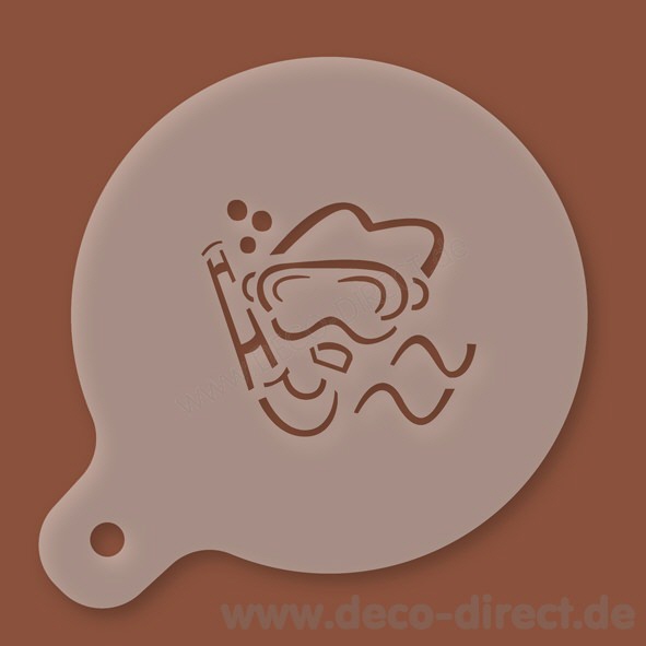 Cappuccino-Schablone Taucher Kunststoff