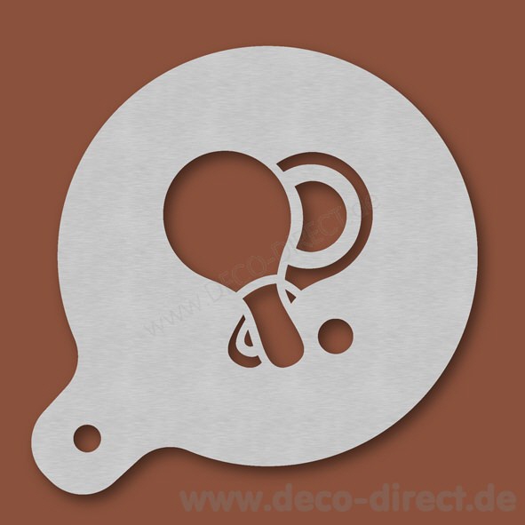 Cappuccino-Schablone Tischtennis Edelstahl