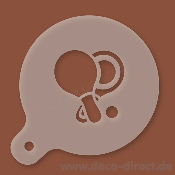 Cappuccino-Schablone Tischtennis Kunststoff