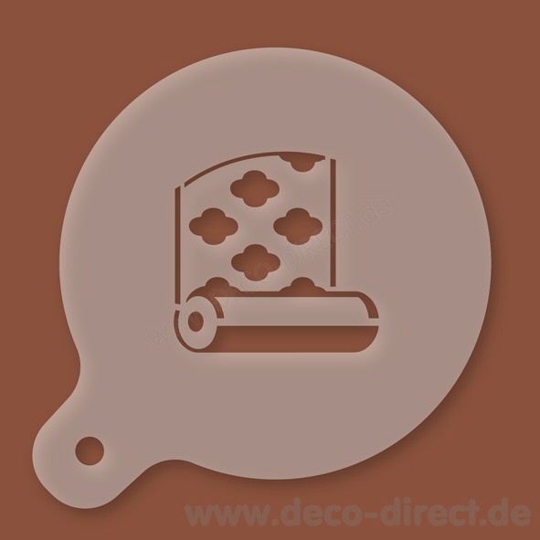 Cappuccino-Schablone Tapete Kunststoff