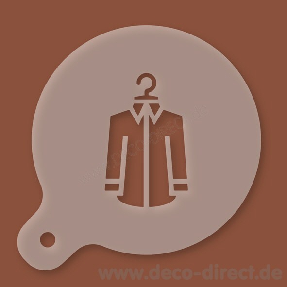 Cappuccino-Schablone Hemd Kunststoff