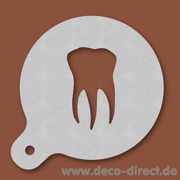 Cappuccino-Schablone Zahn Edelstahl