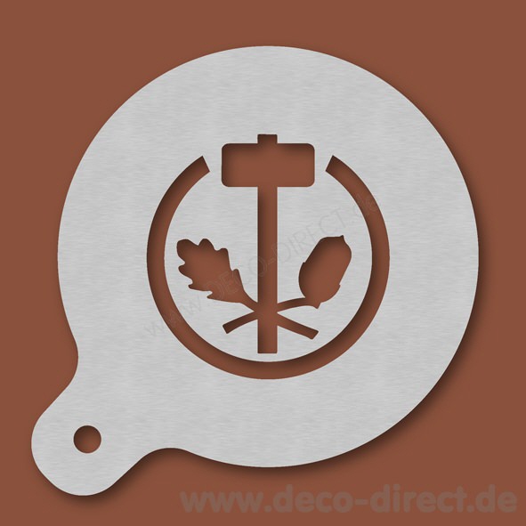 Cappuccino-Schablone Handwerkszeichen Edelstahl