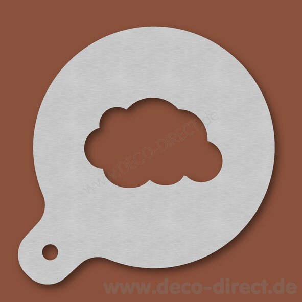 Cappuccino-Schablone Wolke Edelstahl