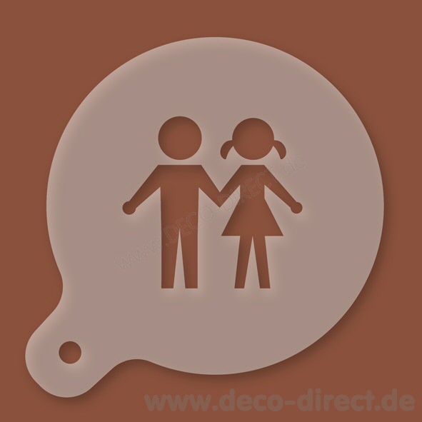 Cappuccino-Schablone Paar Kunststoff