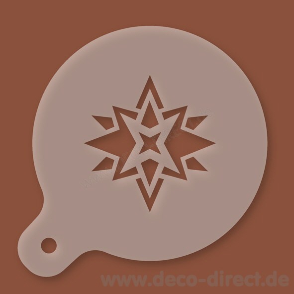 Cappuccino-Schablone Weihnachtsstern Kunststoff