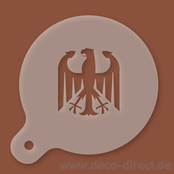 Cappuccino-Schablone Bundesadler Kunststoff