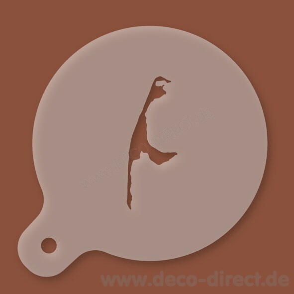 Cappuccino-Schablone Sylt Kunststoff