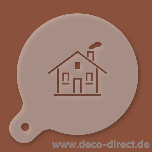 Cappuccino-Schablone Haus Kunststoff